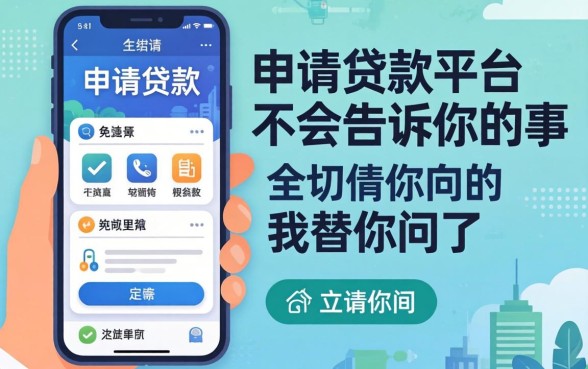 那些在线申请贷款平台不会告诉你的事,我替你问了