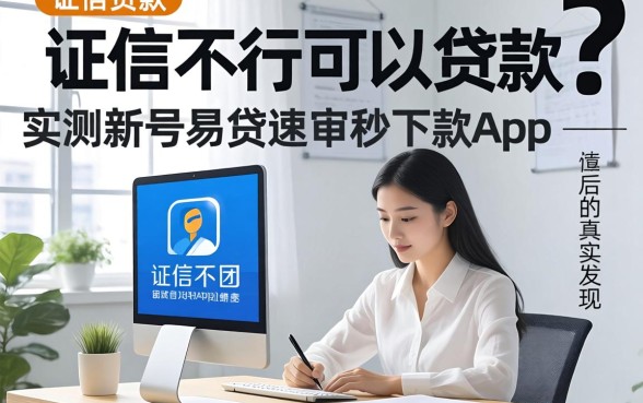 征信不行可以贷款吗，实测新号易贷速审秒下款app后的真实发现