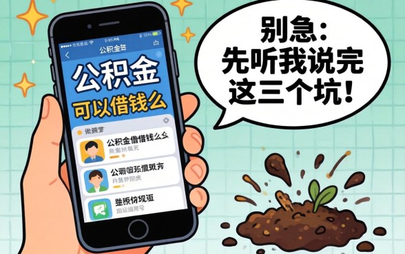 手机公积金可以借钱么？别急，先听我说完这三个坑