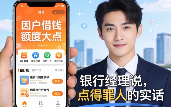 黑户借钱额度大点的手机软件?银行经理说点得罪人的实话