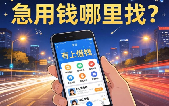 深夜急用钱哪里找？手机上有哪些可以借钱的app靠谱又快速？