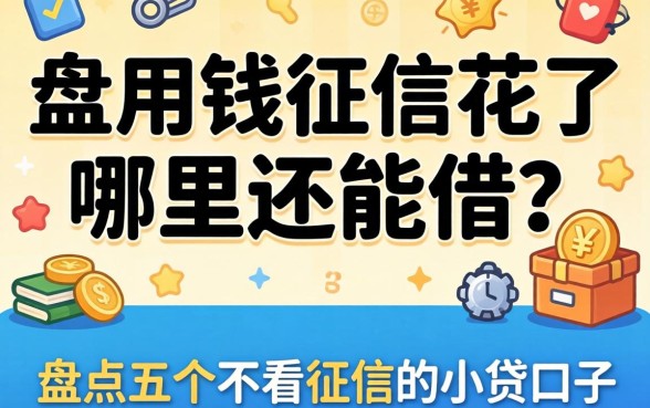 急用钱征信花了哪里还能借？盘点五个不看征信的小贷口子