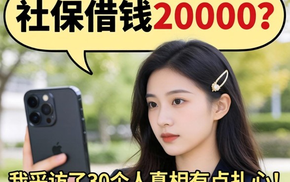手机社保借钱20000？我采访了30个人，真相有点扎心