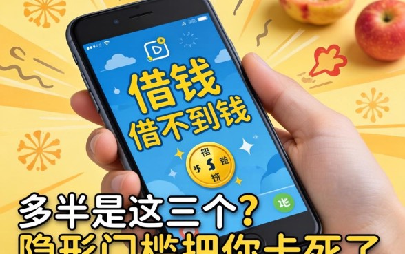 手机借钱借不到钱？多半是这三个隐形门槛把你卡死了