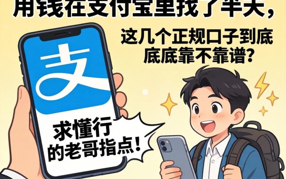 急用钱在支付宝里找了半天，这几个正规口子到底靠不靠谱？求懂行的老哥指点！