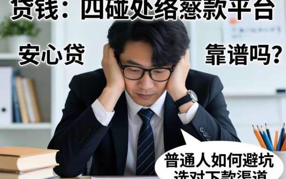 急需用钱却四处碰壁？网络贷款平台安心贷靠谱吗？普通人如何避坑选对下款渠道？