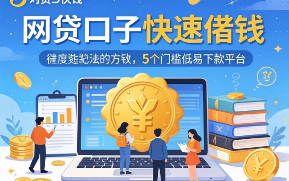 网贷口子快速借钱的方法，细致阐述5个门槛低易下款平台
