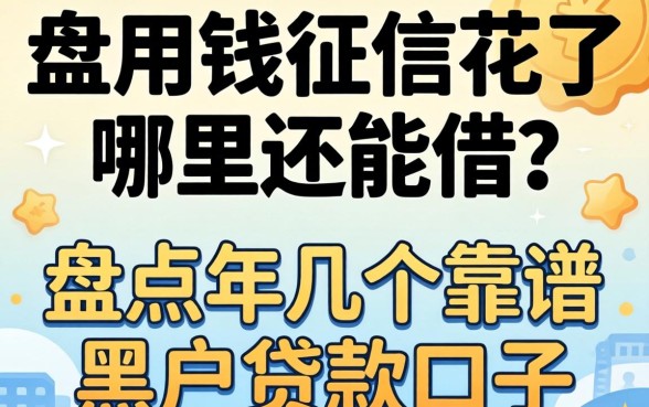 急用钱征信花了哪里还能借？盘点2026年几个靠谱的黑户贷款口子