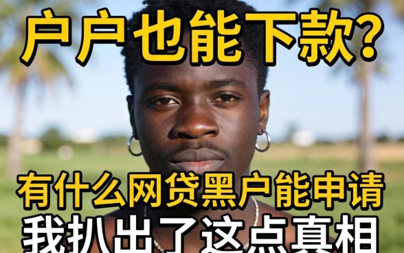 黑户也能下款？有什么网贷黑户能申请，我扒出了这点真相