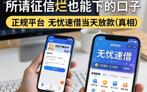 我试了那些所谓的征信烂也能下的口子，发现正规平台和无忧速借当天放款的软件真相是这样