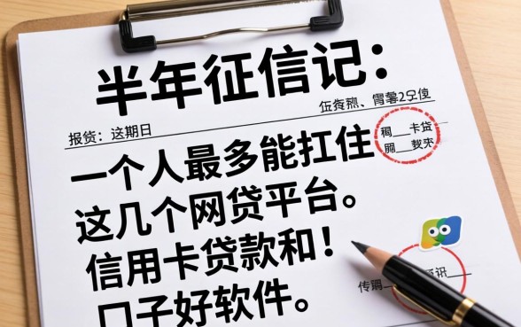 我翻了半年的征信报告,发现一个人最多能扛住这几个网贷平台和信用卡贷款口子好软件