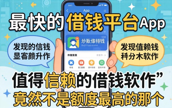 我试了最快的借钱平台app，发现值得信赖的借钱软件竟然不是额度最高的那个