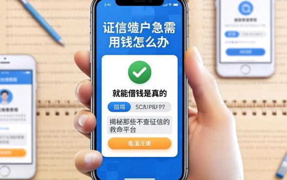 征信黑户急需用钱怎么办？手机ID就能借钱是真的吗？揭秘那些不查征信的救命平台