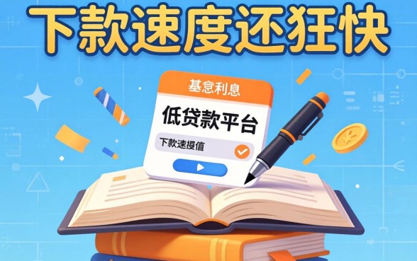 盘点几个利息比较低的贷款平台，下款速度还挺快