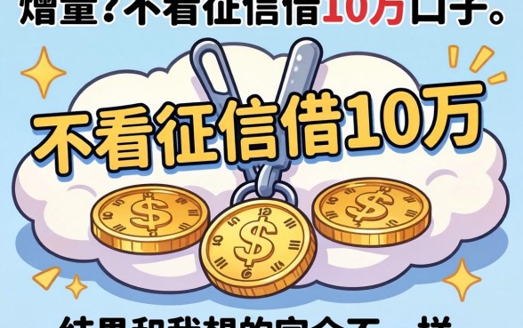 我试过那些不看征信借10万的口子，结果和我想的完全不一样