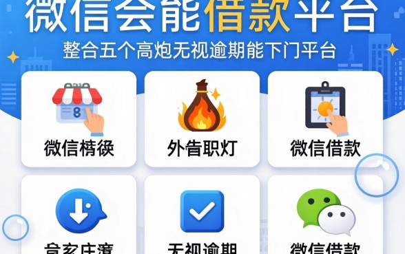 微信公众能借款的平台，整合五个高炮无视逾期能下的平台