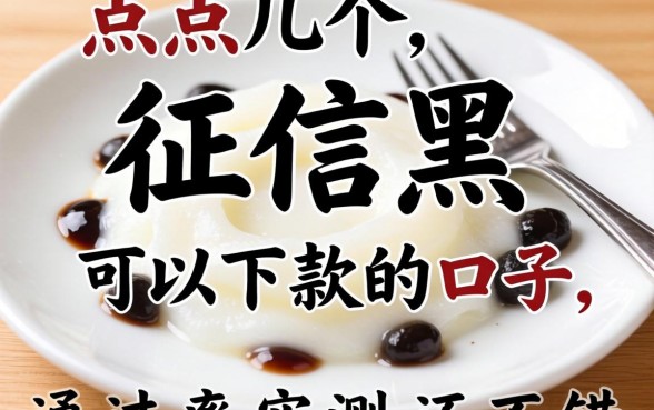 盘点几个征信黑可以下款的口子,通过率实测还不错