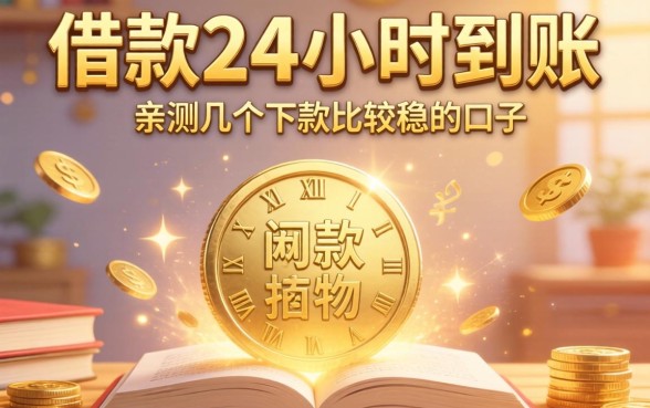 网上借款24小时到账：亲测几个下款比较稳的口子