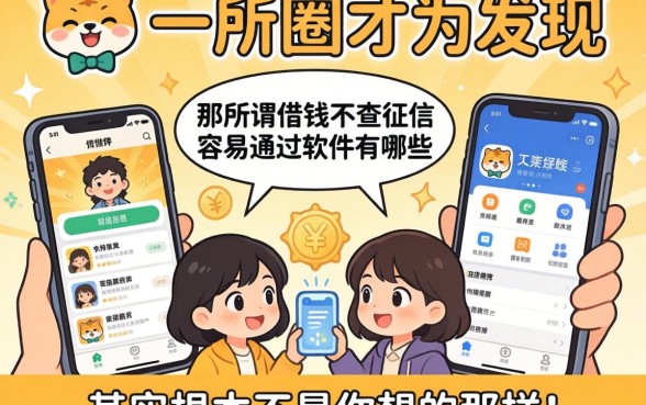 我试了一圈才发现,那些所谓借钱不查征信容易通过的软件有哪些,其实根本不是你想的那样