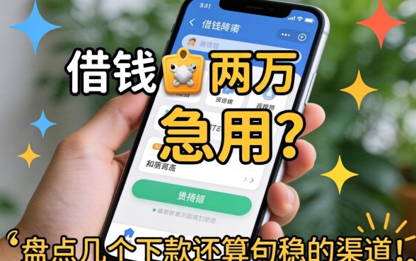 手机借钱两万急用？盘点几个下款还算稳的渠道