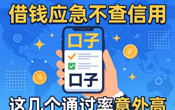 揭秘借钱应急不查信用的口子，这几个通过率意外高