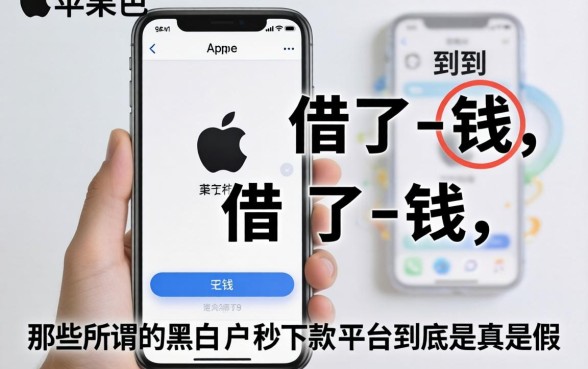 我用苹果手机借到了钱，那些所谓的黑白户秒下款平台到底是真是假