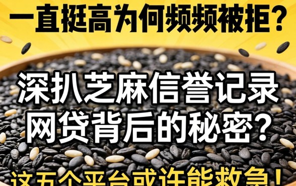 芝麻分一直挺高为何频频被拒？深扒芝麻信誉记录网贷背后的秘密，这五个平台或许能救急！