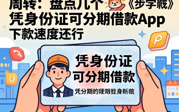 急需周转？盘点几个凭身份证可分期借款app，下款速度还行