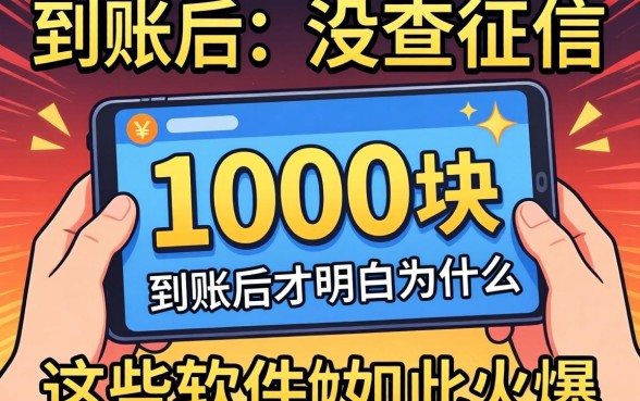 我借了1000块没查征信，到账后才明白为什么这些软件如此火爆