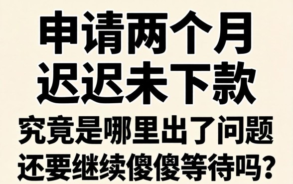 贷款申请两个月迟迟未下款，究竟是哪里出了问题？还要继续傻傻等待吗？