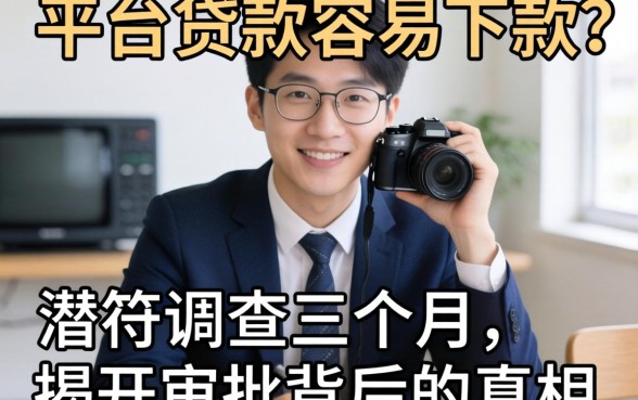 通过哪个平台贷款容易下款?我潜伏调查三个月,揭开审批背后的真相