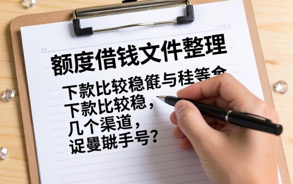 手机号额度借钱文件整理:下款比较稳的几个渠道
