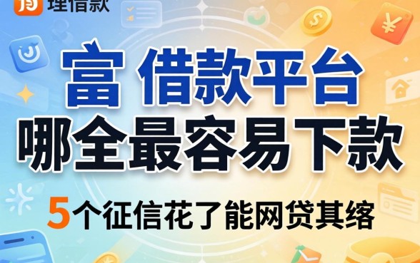 大额的借款平台哪个最容易下款,整合5个征信花了能网贷的软件