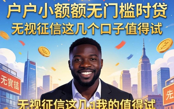 黑户2026小额度无门槛网贷：无视征信这几个口子值得试