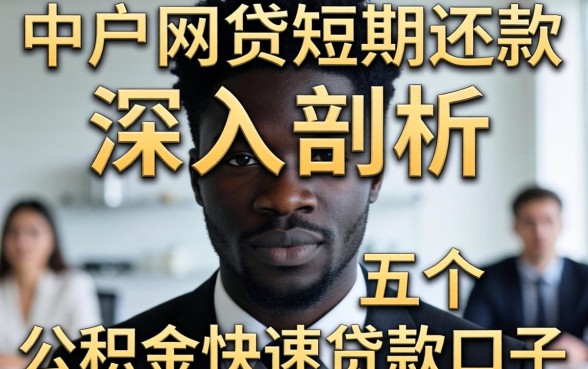 黑户网贷短期还款，深入剖析五个公积金快速贷款口子
