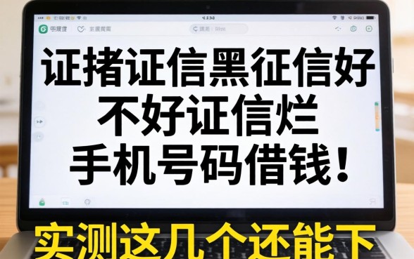 征信黑征信不好征信烂通过手机号码借钱，实测这几个还能下