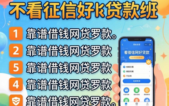 求推荐一款不看征信的贷款，罗列5个靠谱借钱网贷软件