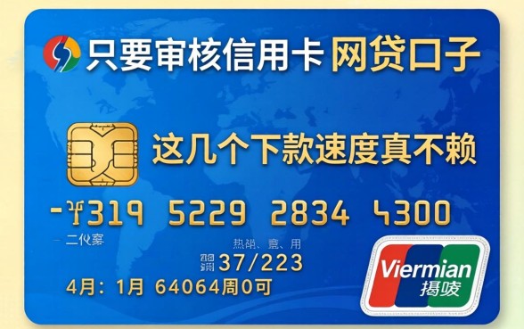 揭秘只要审核信用卡的网贷口子，这几个下款速度真不赖