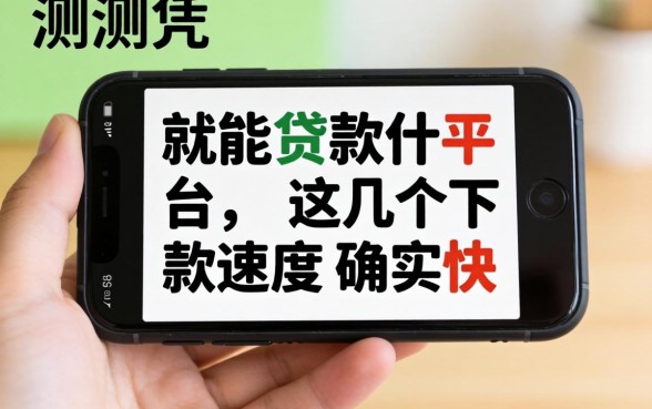 实测凭手机号就能贷款的平台，这几个下款速度确实快