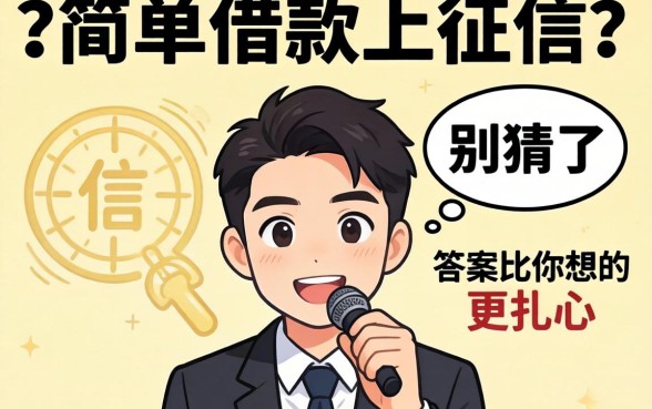 简单借款上征信么？别猜了，答案比你想的更扎心