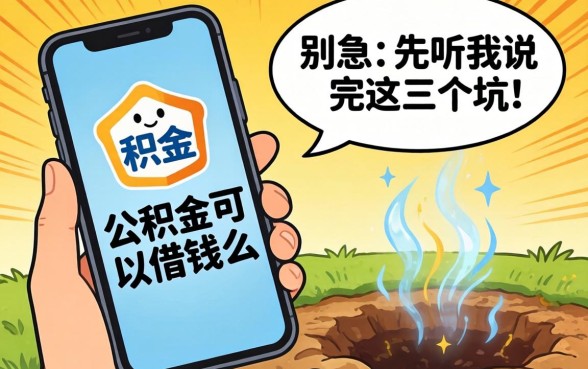 手机公积金可以借钱么？别急，先听我说完这三个坑