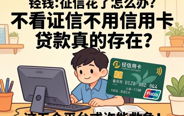 急需用钱却征信花了怎么办？不看证信不用信用卡的贷款真的存在吗？这五个平台或许能救急