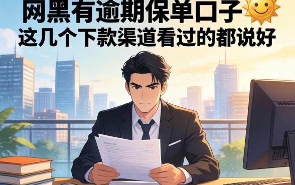 揭秘网黑有逾期保单口子，这几个下款渠道看过的都说好