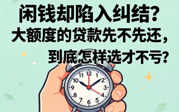 手握闲钱却陷入纠结？大额度的贷款先不先还，到底怎样选才不亏？