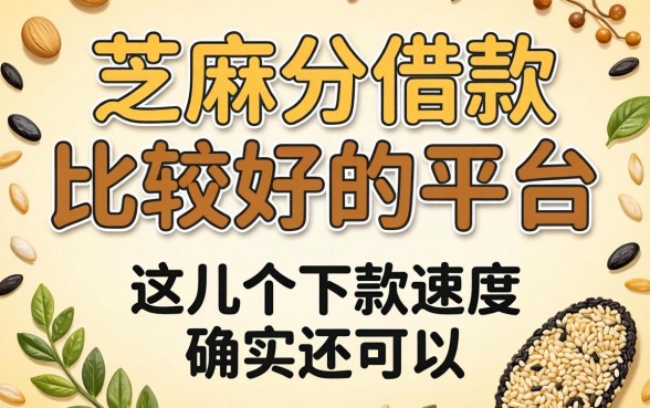 芝麻分借款比较好的平台,这几个下款速度确实还可以