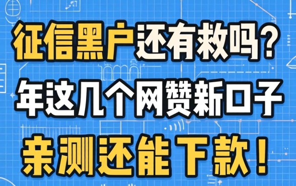 征信黑户还有救吗？2026年这几个网贷新口子亲测还能下款！