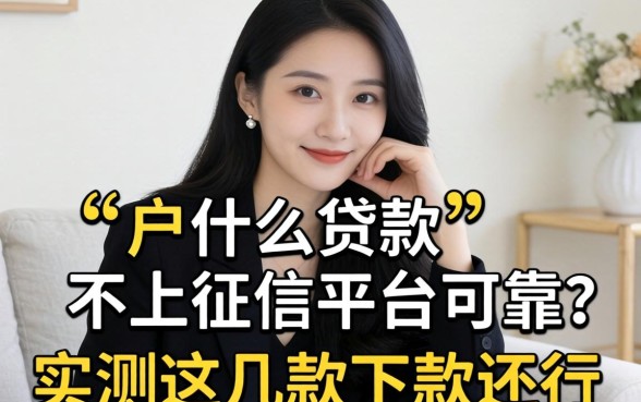 黑户什么贷款不上征信平台可靠？实测这几款下款还行