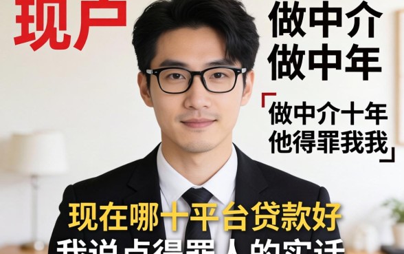 黑户现在哪个平台贷款好？做中介十年我说点得罪人的实话