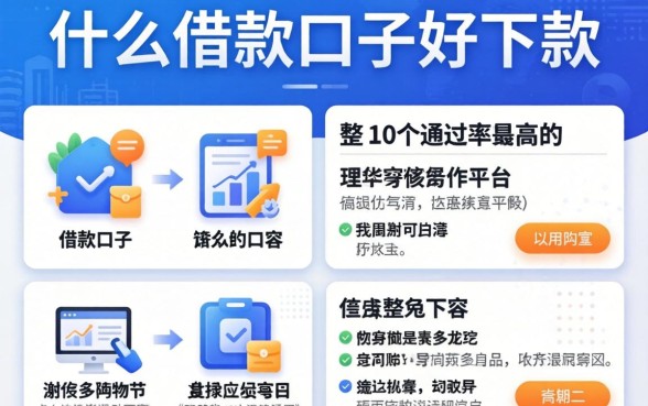 揭秘什么借款口子好下款的,整理了10个通过率高的平台