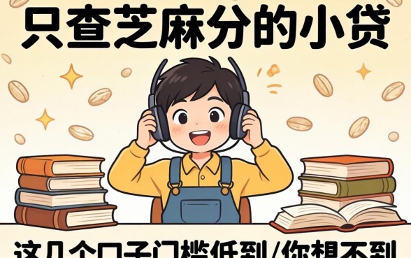 揭秘只查芝麻分的小贷,这几个口子门槛低到你想不到